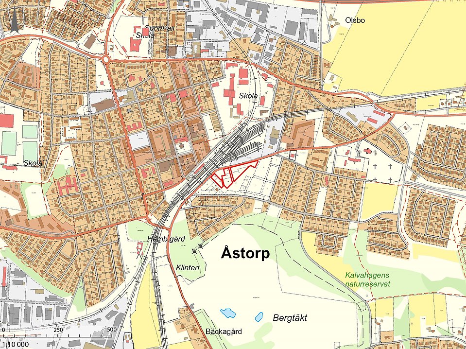 Karta som visar planområdet för Broby 521 m.fl.